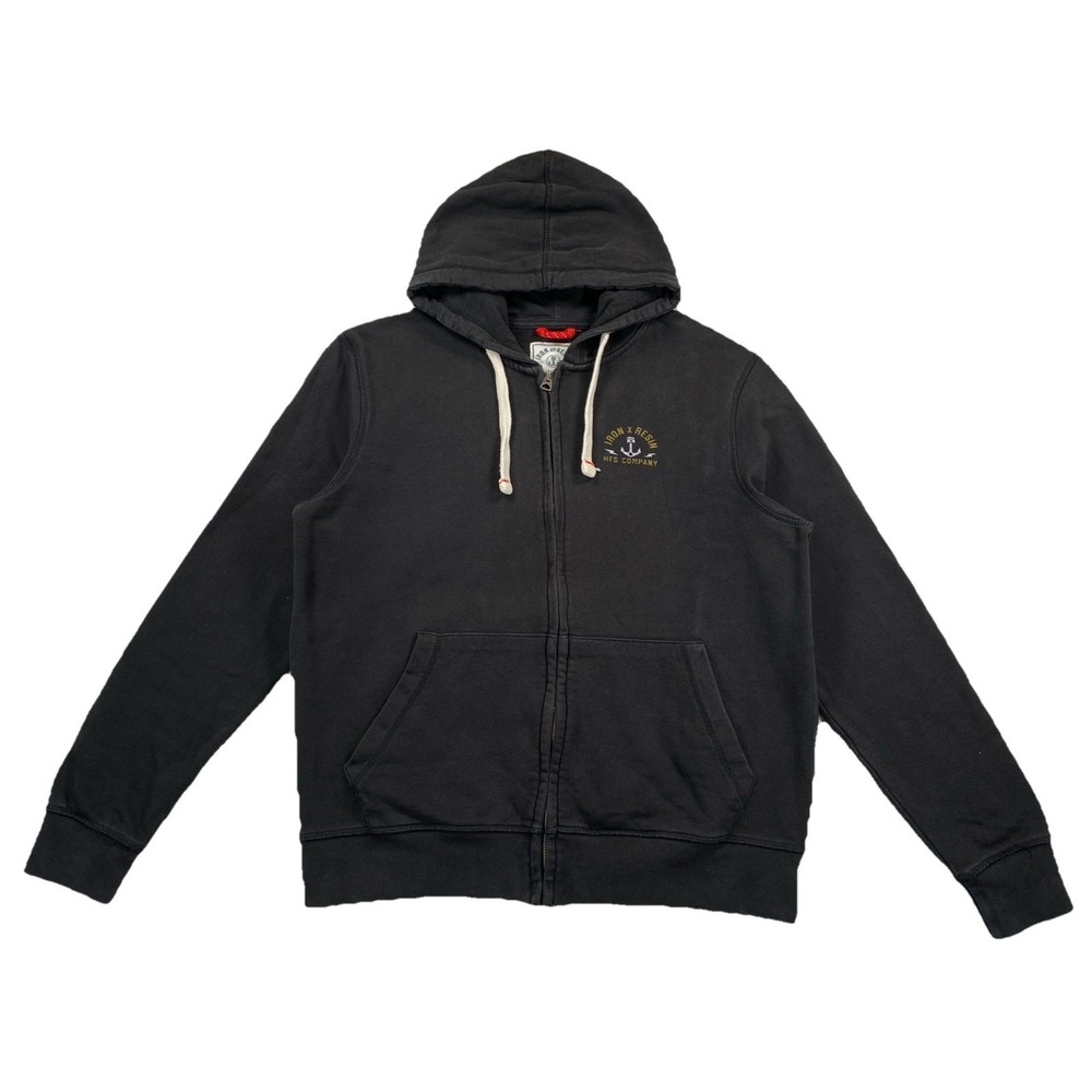 Iron & Resin Mfg Company Full Zip Hoodie Black Men's Medium